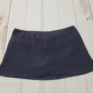 Lands end black pull on swim skirt ribbed mini lined